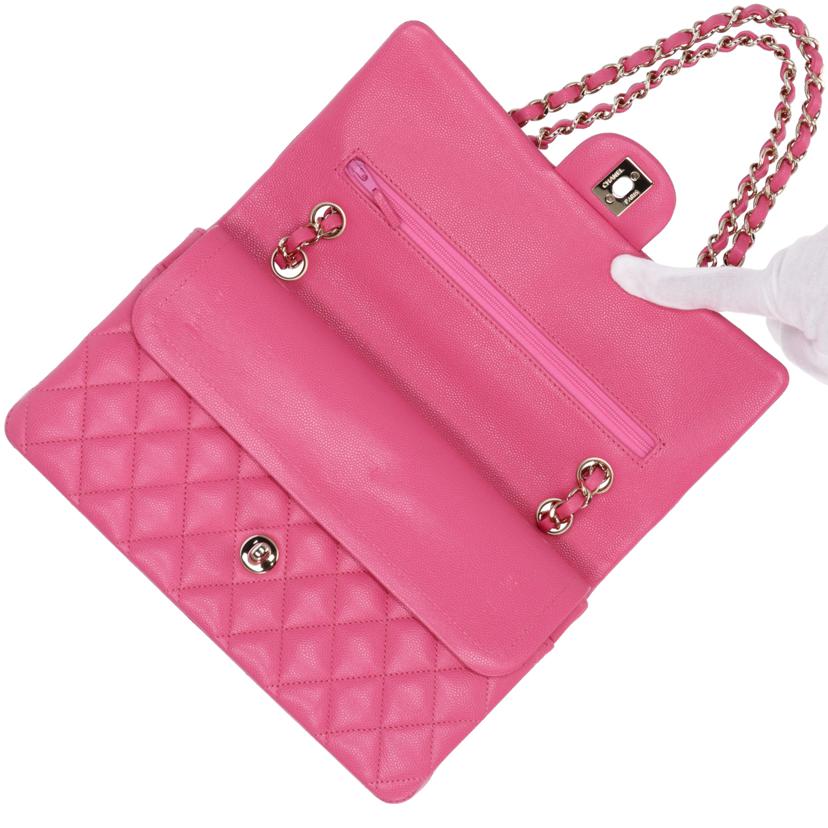 ＣＨＡＮＥＬ シャネル　ショルダーバッグ　ハンドバッグ　ゴールド金具　ピンク　レディース/キャビアスキンマトラッセＷフラップチェーンショルダー/A01113//27003425/Aランク/75