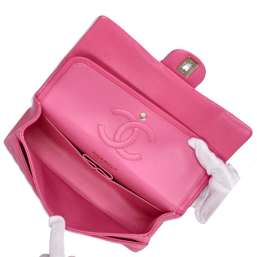 ＣＨＡＮＥＬ シャネル　ショルダーバッグ　ハンドバッグ　ゴールド金具　ピンク　レディース/キャビアスキンマトラッセＷフラップチェーンショルダー/A01113//27003425/Aランク/75
