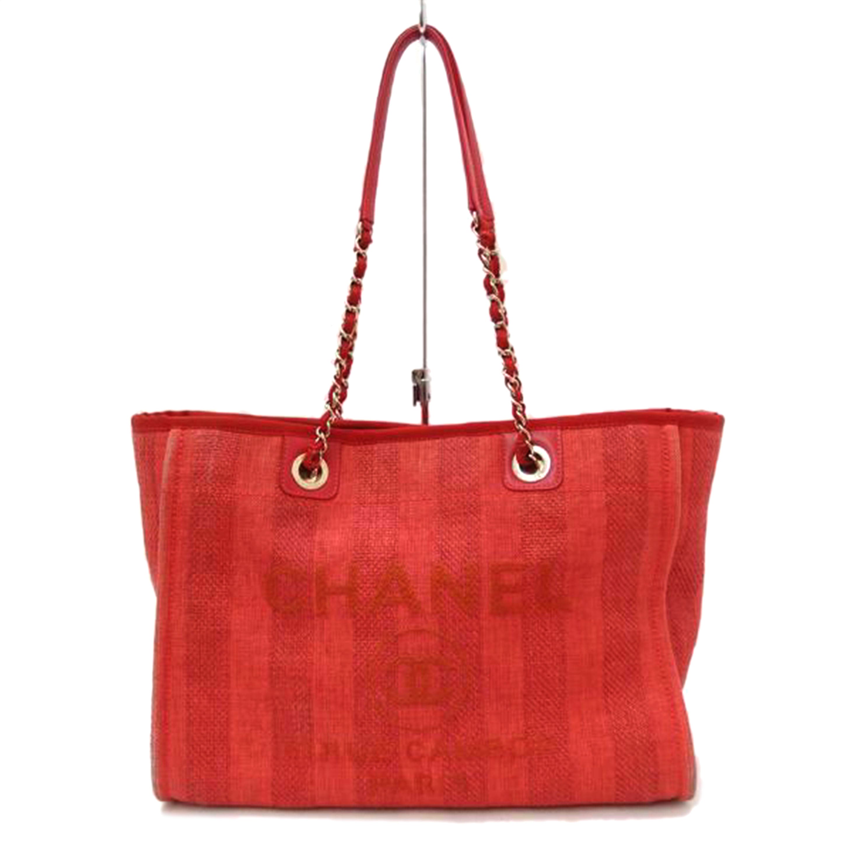 ＣＨＡＮＥＬ シャネル　トート　赤　肩掛け　/ドーヴィルチェーントート／レッド/A67001//297*****/Bランク/69