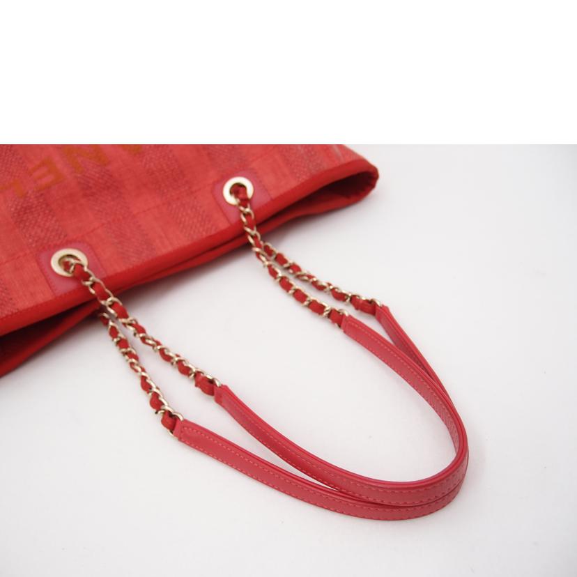 ＣＨＡＮＥＬ シャネル　トート　赤　肩掛け　/ドーヴィルチェーントート／レッド/A67001//297*****/Bランク/69