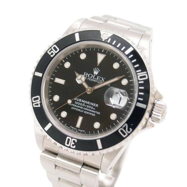 ROLEX ロレックス/サブマリーナ･デイト/ブラック/A番/16610/A64**********/腕時計 外装新品仕上済 1998年頃製造 スポーツモデル 黒文字盤 メンズ/ROLEX/SAランク/69【中古】