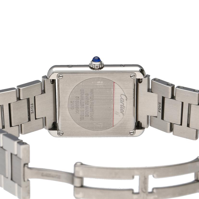 Ｃａｒｔｉｅｒ カルティエ　タンク　ブランド時計　アナログ時計　ローマ文字盤　オールステンレス　QZ/タンクソロＳＭ／ローマン／クォーツ／ＳＳ/W5200013//518*****/Aランク/75