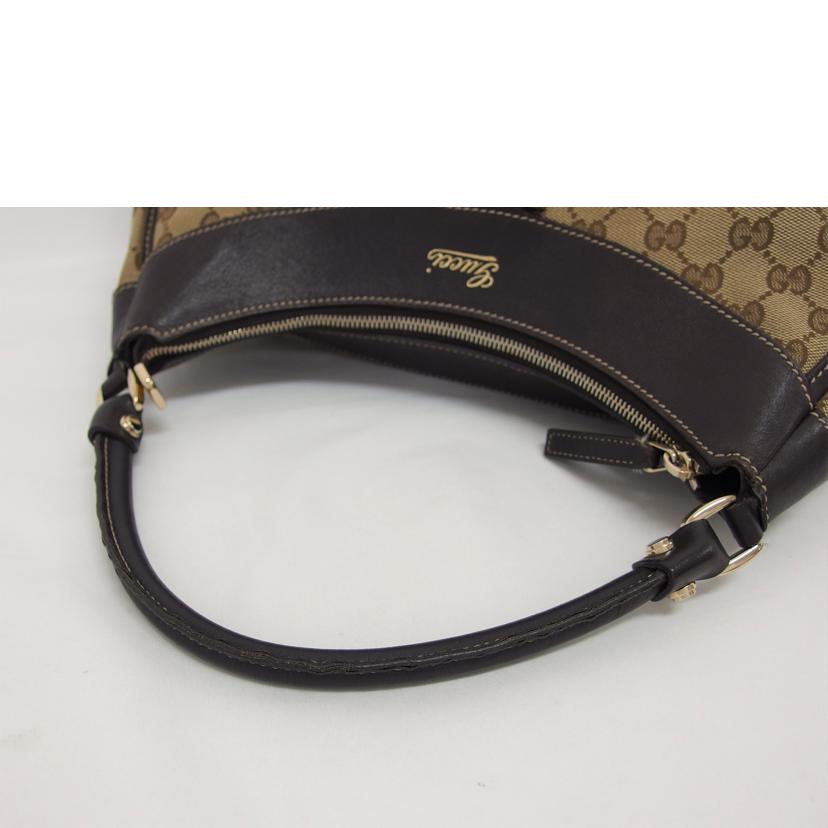 ＧＵＣＣＩ　 グッチ ハンドバッグ ブラウン ベージュ/アビー／ＧＧキャンバス　ワンショルダーバッグ/189833//502***/ABランク/04