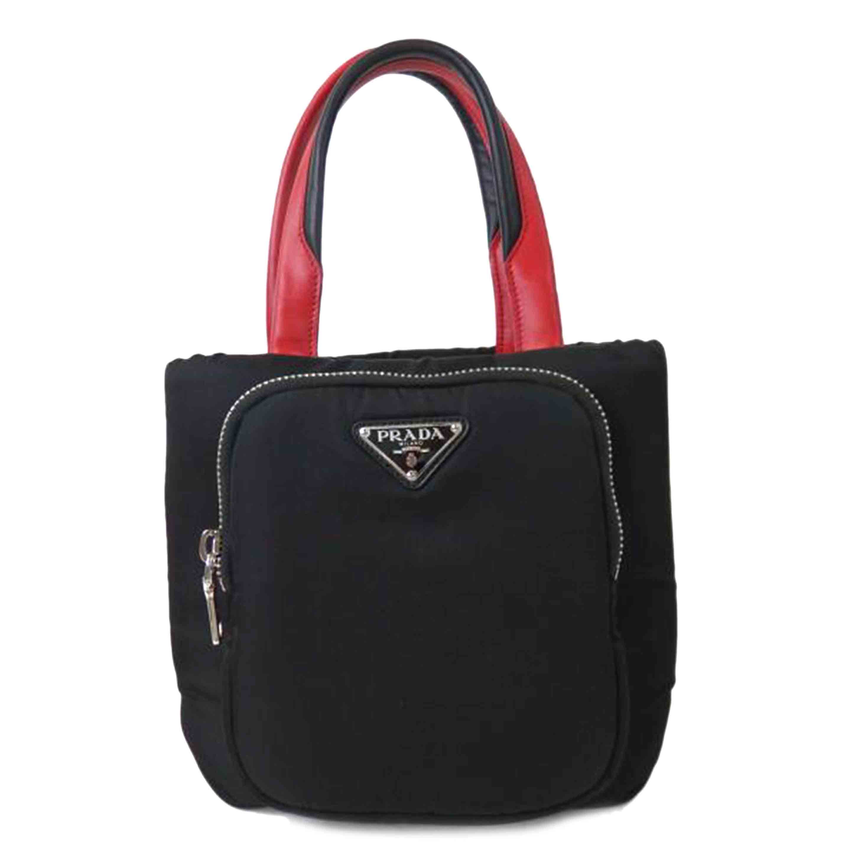 ＰＲＡＤＡ プラダ/カーゴスモールナイロン／２ｗａｙトートバッグ／赤×黒/1BG270//255/ABランク/84