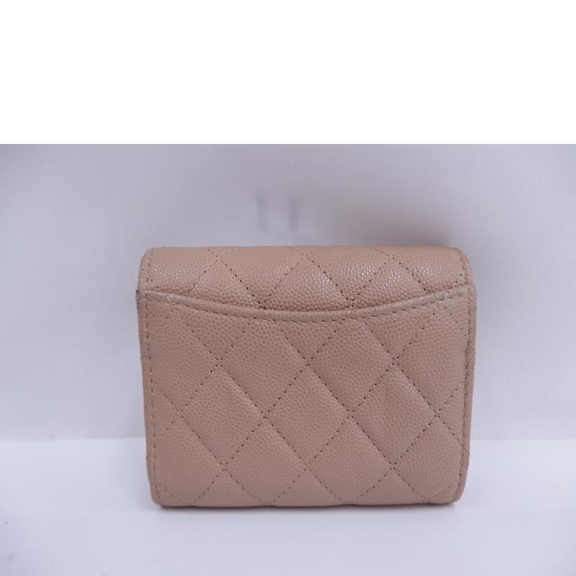 ＣＨＡＮＥＬ シャネル/スモールフラップウォレット／キャビア／ベージュ/AP0712//284*****/ABランク/82