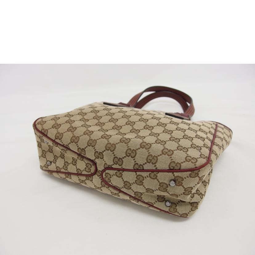 ＧＵＣＣＩ グッチ ハンドバッグ ベージュ ボルドー/ＧＧキャンバス／トートバッグ/113019//344*/Aランク/04