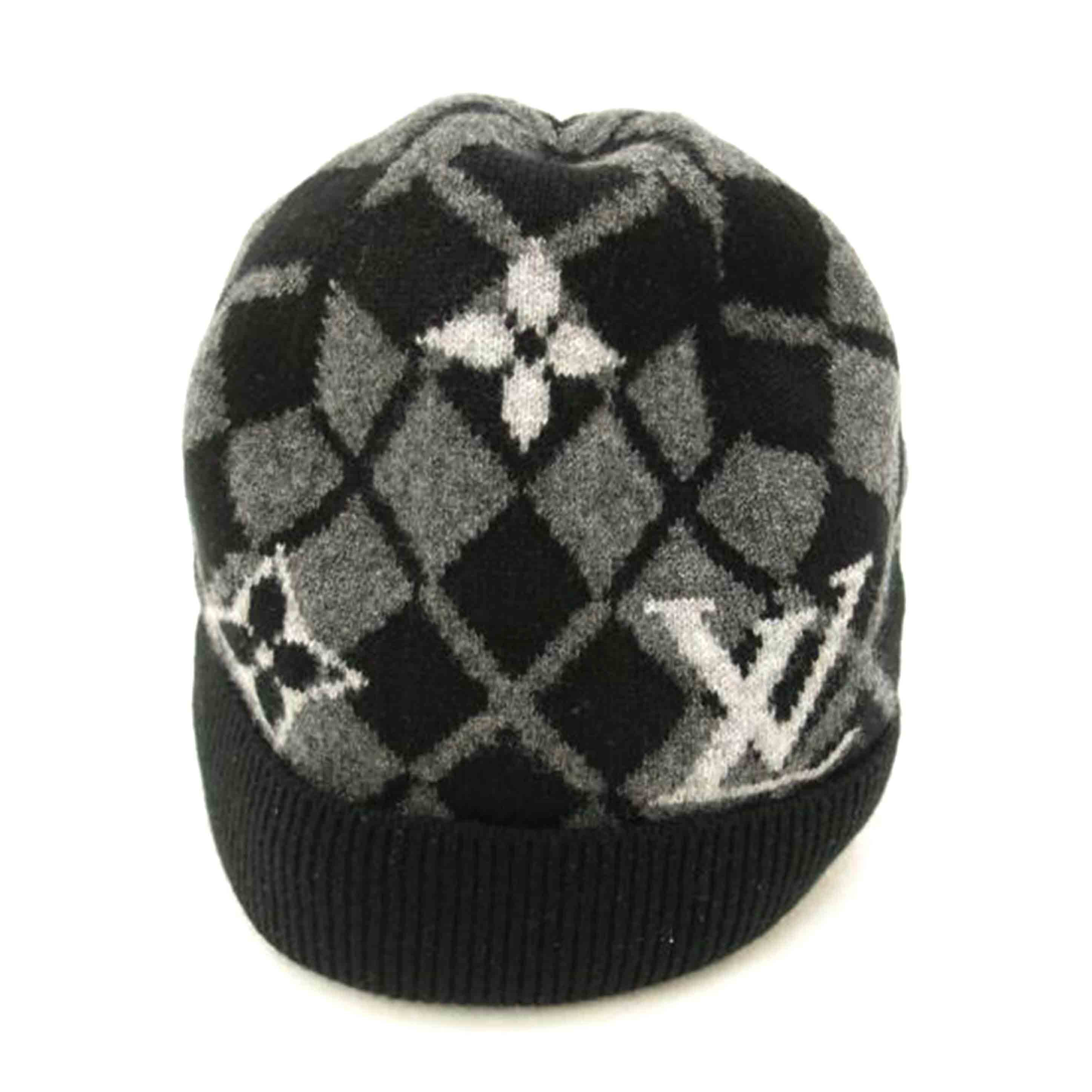 ＬＯＵＩＳ　ＶＵＩＴＴＯＮ ルイ・ヴィトン　帽子　ウール100％　メンズ　レディース/ボネ・モノグラム／マウンテン／ブラック/M77107//MY1***/SAランク/69