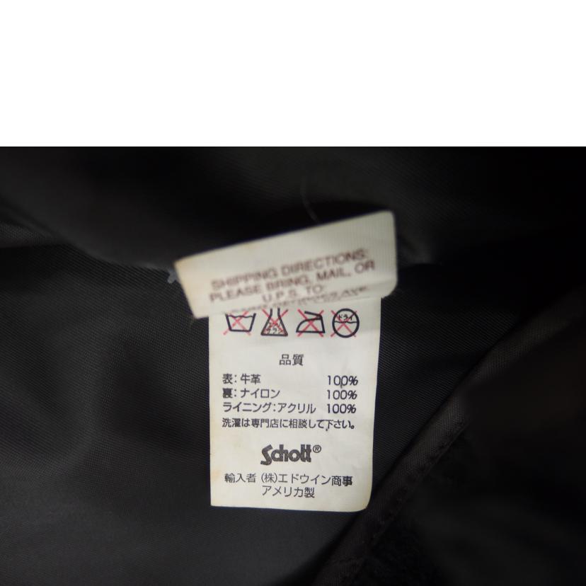 Ｓｃｈｏｔｔ ｼｮｯﾄ/アメリカ製シングルライダースジャケット//Bランク/82