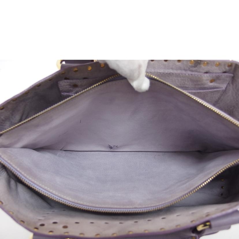 ＣＥＬＩＮＥ セリーヌ レザーハンドバッグ スタッズ/ブギーバッグ／パープル//CE0****/ABランク/04