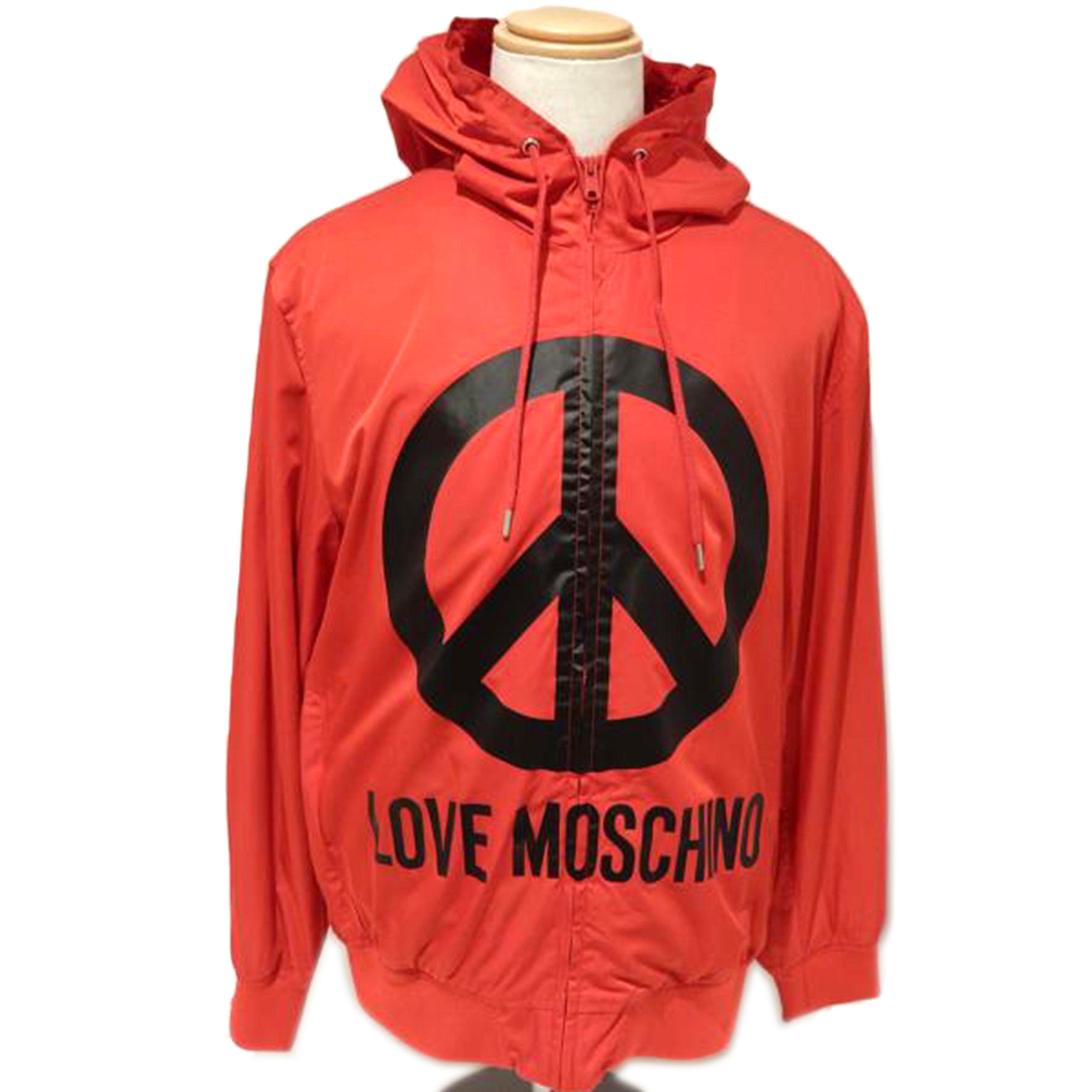 LOVE MOSCHINO ラブモスキーノ/ナイロン/ジップアップパーカー/レッド//Aランク/02