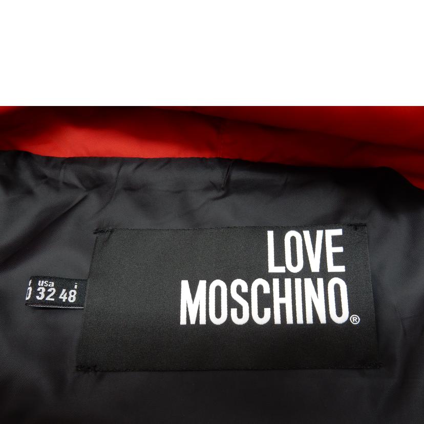 LOVE MOSCHINO ラブモスキーノ/ナイロン/ジップアップパーカー/レッド//Aランク/02