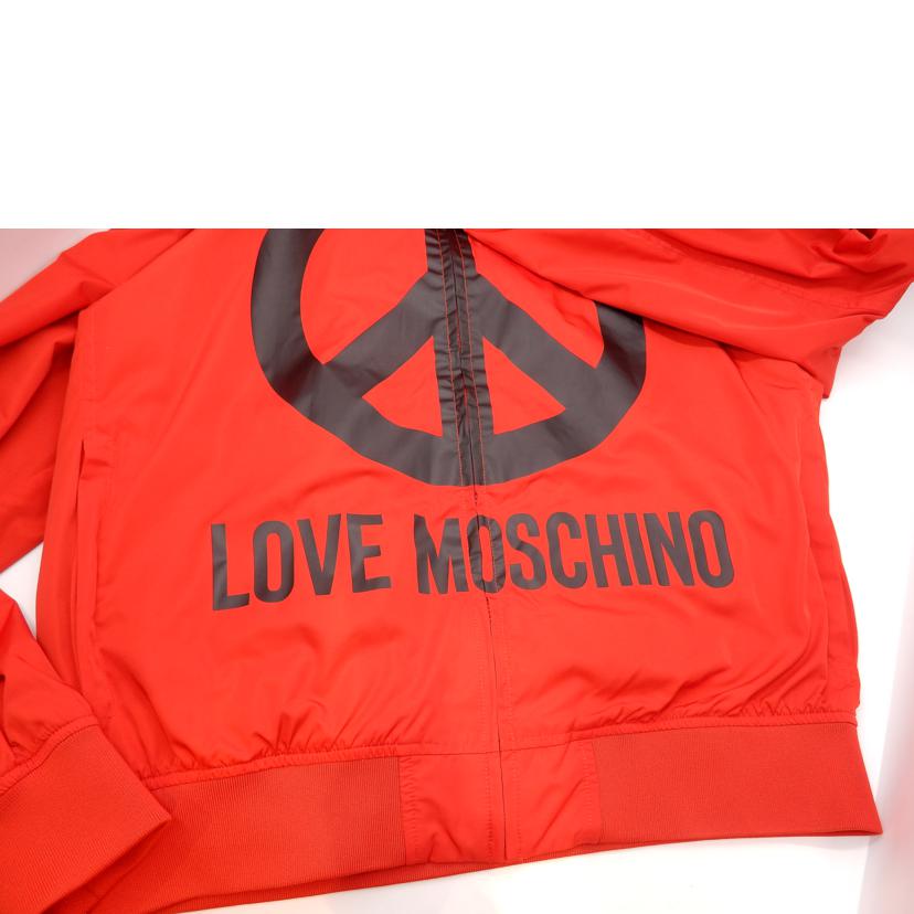 LOVE MOSCHINO ラブモスキーノ/ナイロン/ジップアップパーカー/レッド//Aランク/02