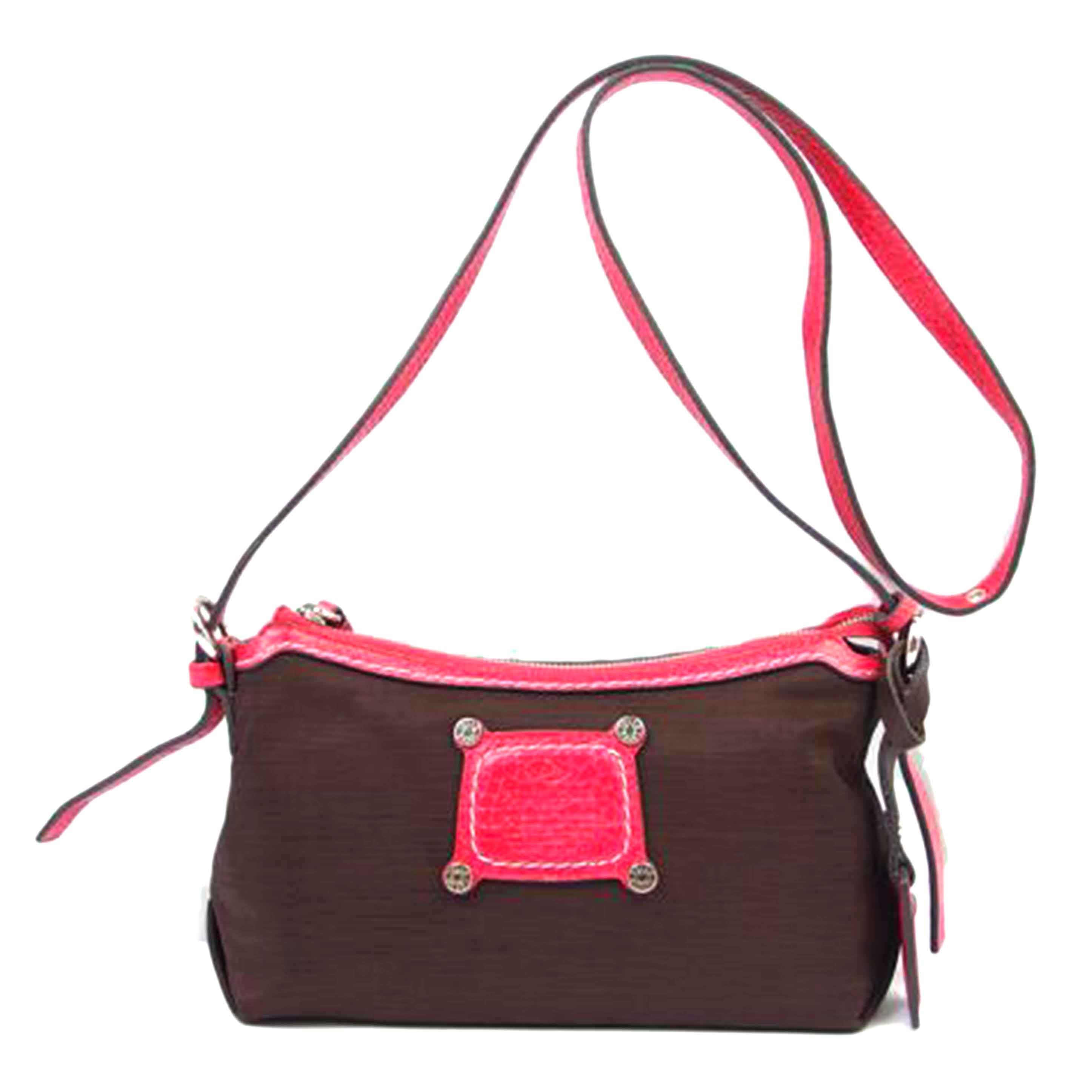 ＰＥＬＬＥ　ＢＯＲＳＡ ペレボルサ/ペレボルサ　ナイロン×レザーショルダーバック　ブラウン//ABランク/83