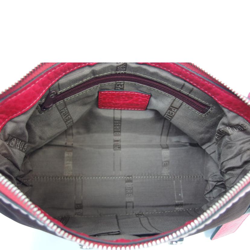 ＰＥＬＬＥ　ＢＯＲＳＡ ペレボルサ/ペレボルサ　ナイロン×レザーショルダーバック　ブラウン//ABランク/83