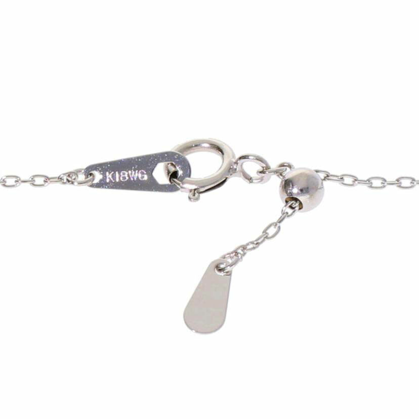 /　Ｋ１８ＷＧシェルダイヤネックレス０．１５ｃｔ//Aランク/75