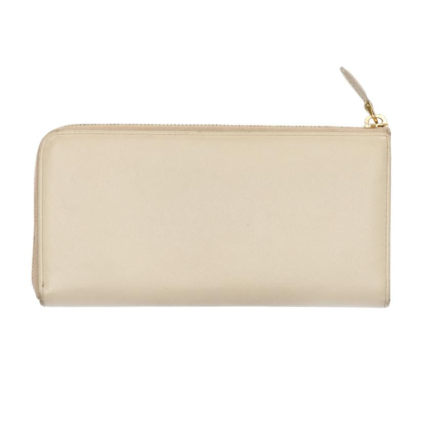 ＰＲＡＤＡ プラダ/サフィアーノＬ字型ファスナー長財布／オフホワイト系//Bランク/75
