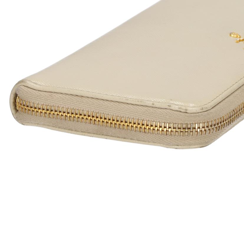 ＰＲＡＤＡ プラダ/サフィアーノＬ字型ファスナー長財布／オフホワイト系//Bランク/75