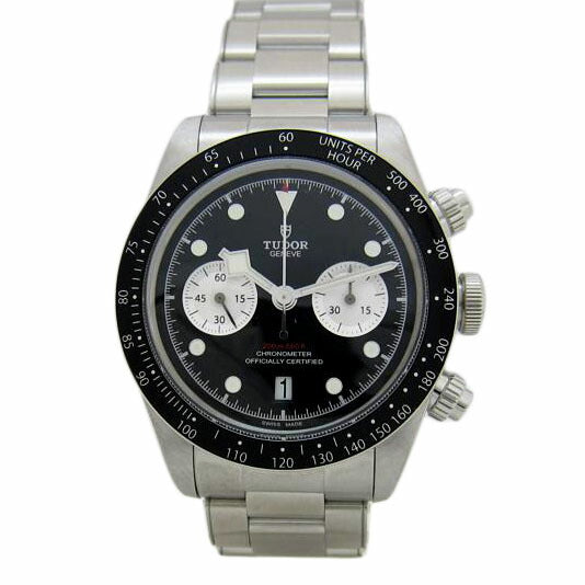 ＴＵＤＯＲ ﾁｭｰﾀﾞｰ/ブラックベイ・クロノ／黒文字盤/79360N//66E0494/Aランク/82