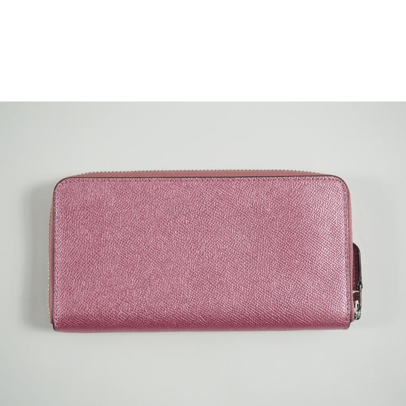 ＣＯＡＣＨ コーチ/ラウンドＺＩＰ長財布／クロシグレインレザー／メタリックＰ/F21068//G1811/Aランク/79