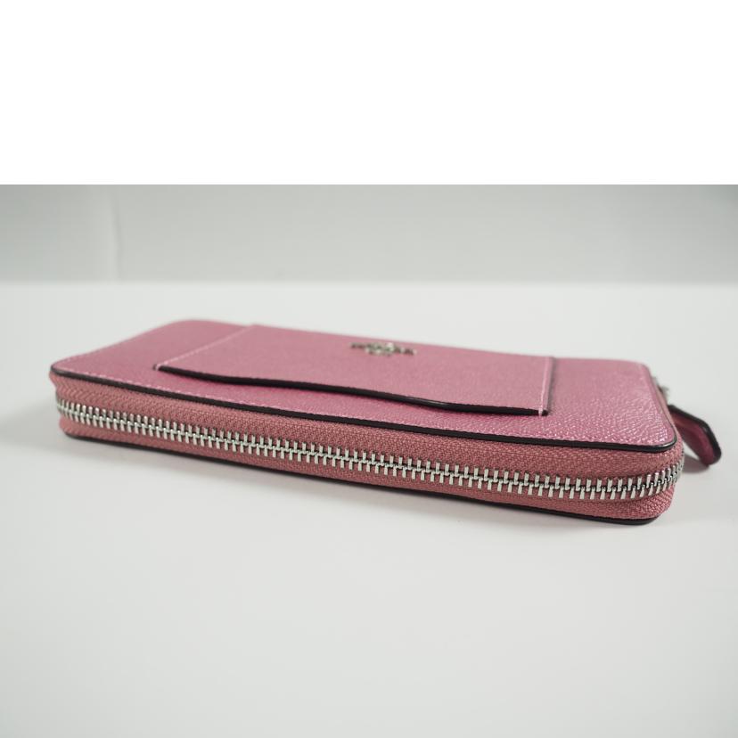 ＣＯＡＣＨ コーチ/ラウンドＺＩＰ長財布／クロシグレインレザー／メタリックＰ/F21068//G1811/Aランク/79