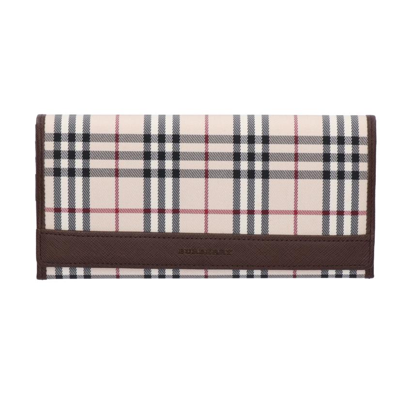 ＢＵＲＢＥＲＲＹ バーバリー/ノバチェック　二つ折り長財布／キャンバス×レザー//ABランク/75