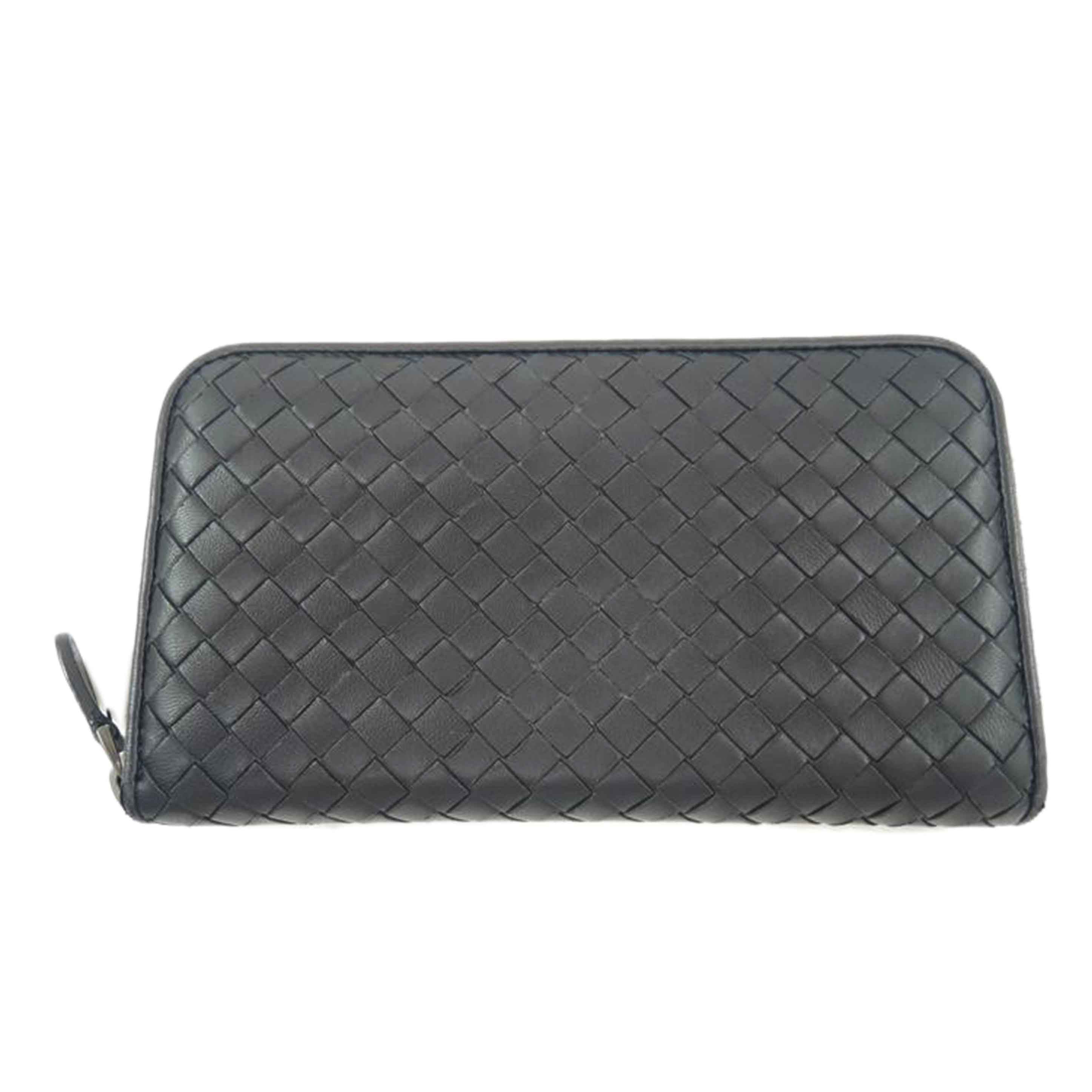 ＢＯＴＴＥＧＡ　ＶＥＮＥＴＡ ボッテガ・ヴェネタ/イントレチャート　ラウンドファスナー長財布／ブラック/114076//B01788320S/Bランク/06