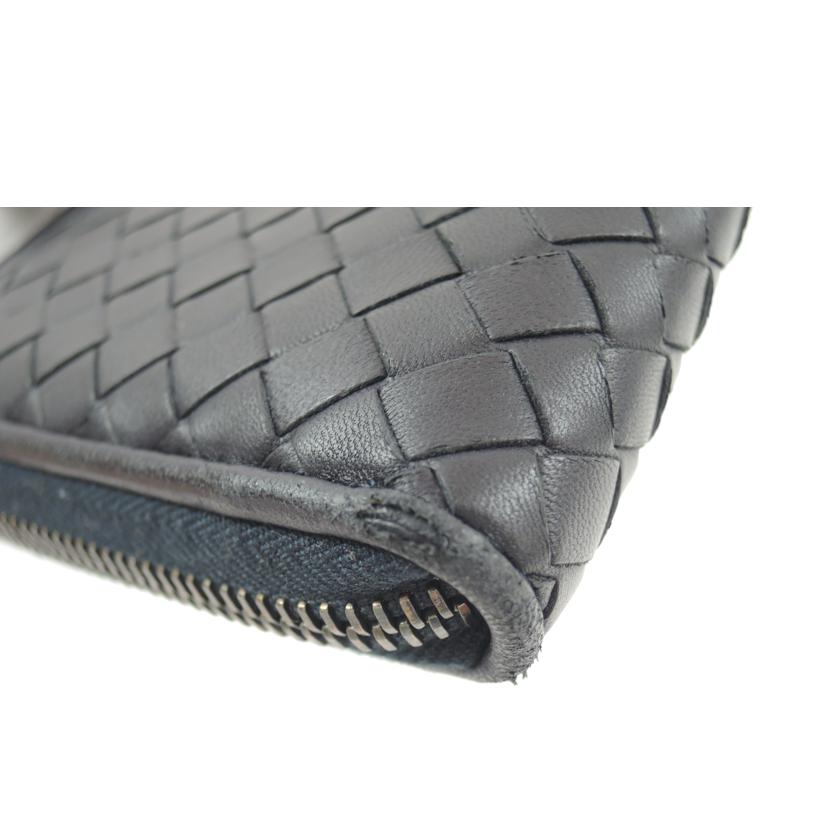 ＢＯＴＴＥＧＡ　ＶＥＮＥＴＡ ボッテガ・ヴェネタ/イントレチャート　ラウンドファスナー長財布／ブラック/114076//B01788320S/Bランク/06
