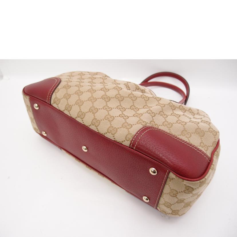 ＧＵＣＣＩ グッチ/プリンシーリボンＧＧキャンバストート／レッド/163805//213048/ABランク/69
