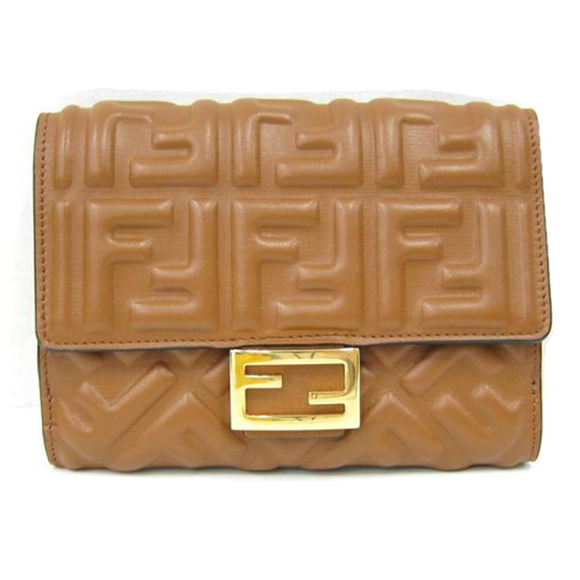 ＦＥＮＤＩ ﾌｪﾝﾃﾞｨｰ/ＦＦモチーフ２つ折りエンボス財布/8M0419//Aランク/82