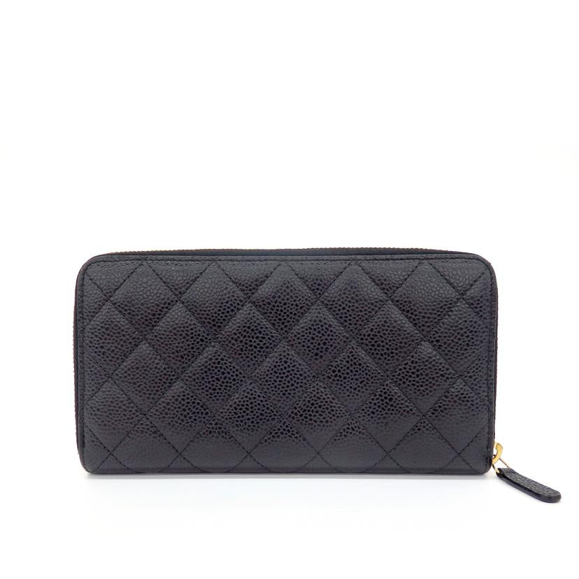CHANEL CHANEL/キャビアスキンマトラッセジップウォレット/A50097//20317047/ABランク/75