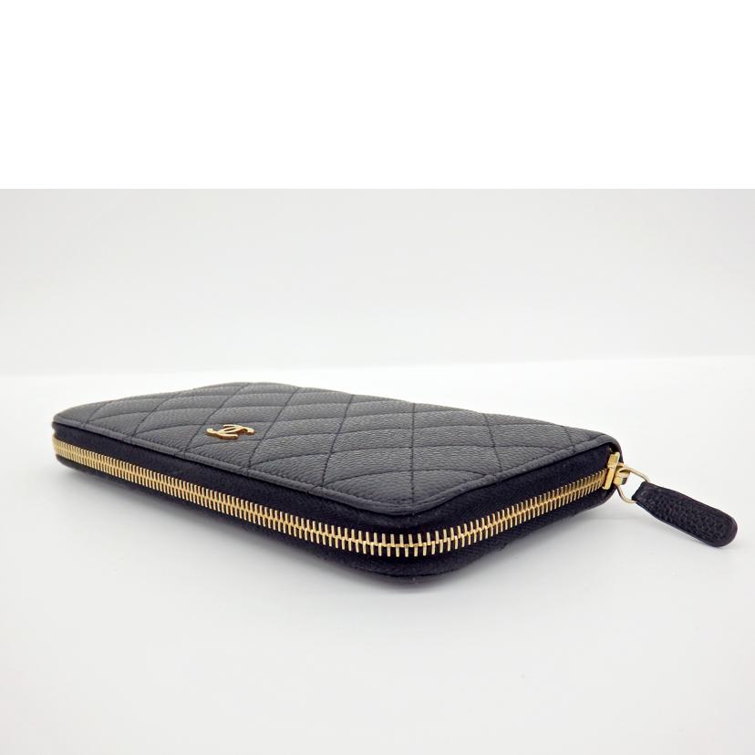 CHANEL CHANEL/キャビアスキンマトラッセジップウォレット/A50097//20317047/ABランク/75