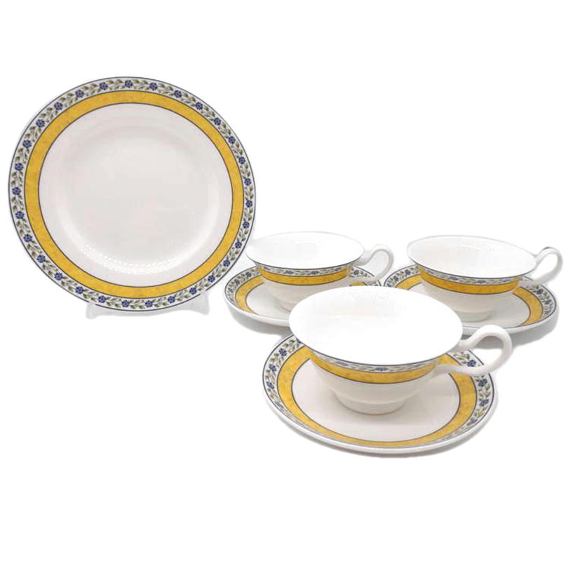 ＷＥＤＧＷＯＯＤ ｳｴｯｼﾞｳｯﾄﾞ/ミストラル／カップ＆ソーサー３客／２０ｃｍプレートセット//Bランク/02