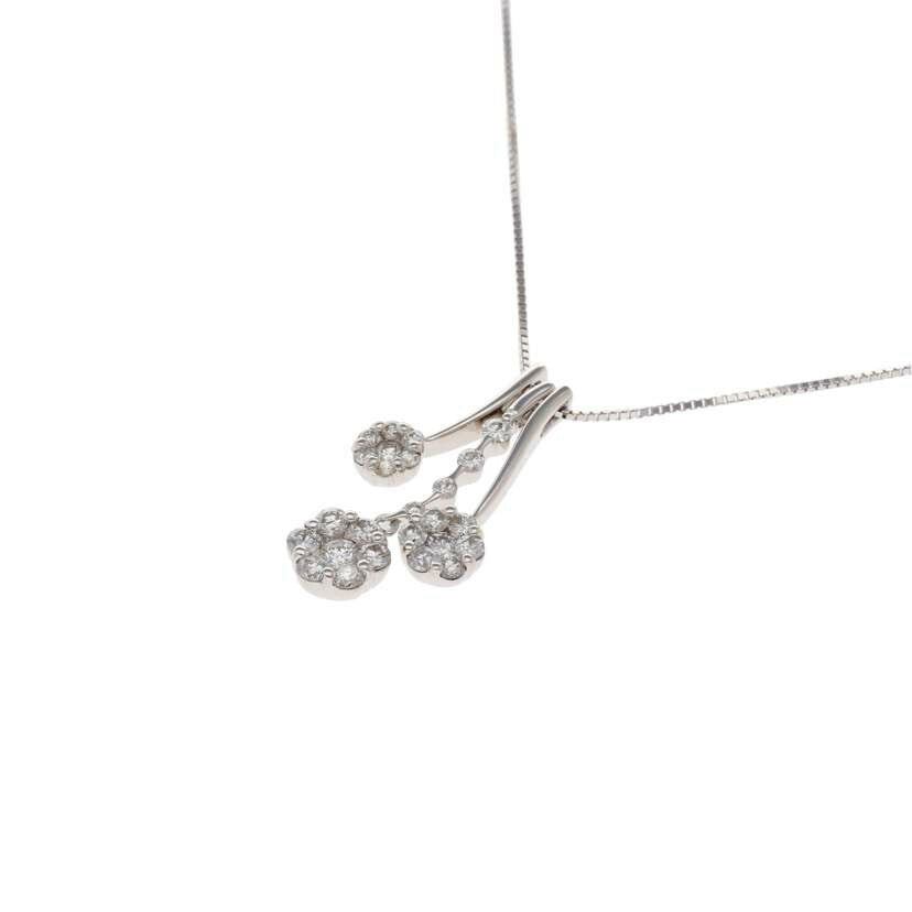 /　Ｋ１８ＷＧダイヤネックレス１．００ｃｔ//Aランク/75