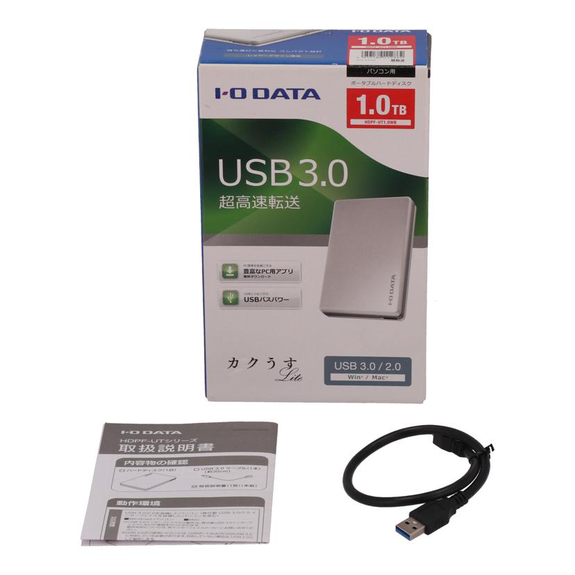 Ｉ．Ｏ　ＤＡＴＡ アイ・オー・データ/ポータブルＨＤＤ　１ＴＢ/HDPF-UT1.0WB//DAA00112467U/Bランク/78