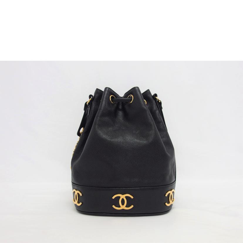 ＣＨＡＮＥＬ　 シャネル/キャビアスキン／巾着ショルダーバッグ／ブラック//2478093/ABランク/04