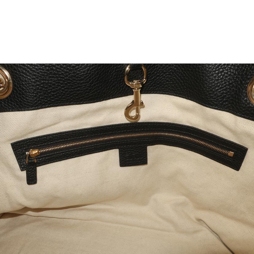 ＧＵＣＣＩ グッチ/レザーチェーンショルダーバック　ハンドバッグ　キャンバス　ブラック/536196//ABランク/65