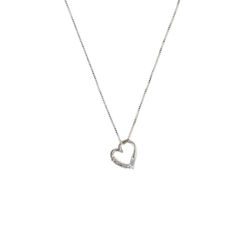 /　Ｋ１８ＷＧダイヤネックレス０．０３ｃｔ//Aランク/75