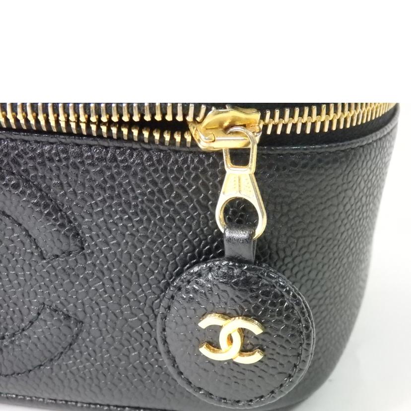 ＣＨＡＮＥＬ シャネル/ココマーク／バニティバッグ／キャビアスキン／黒／ゴールド金具/A01997//332****/Aランク/84