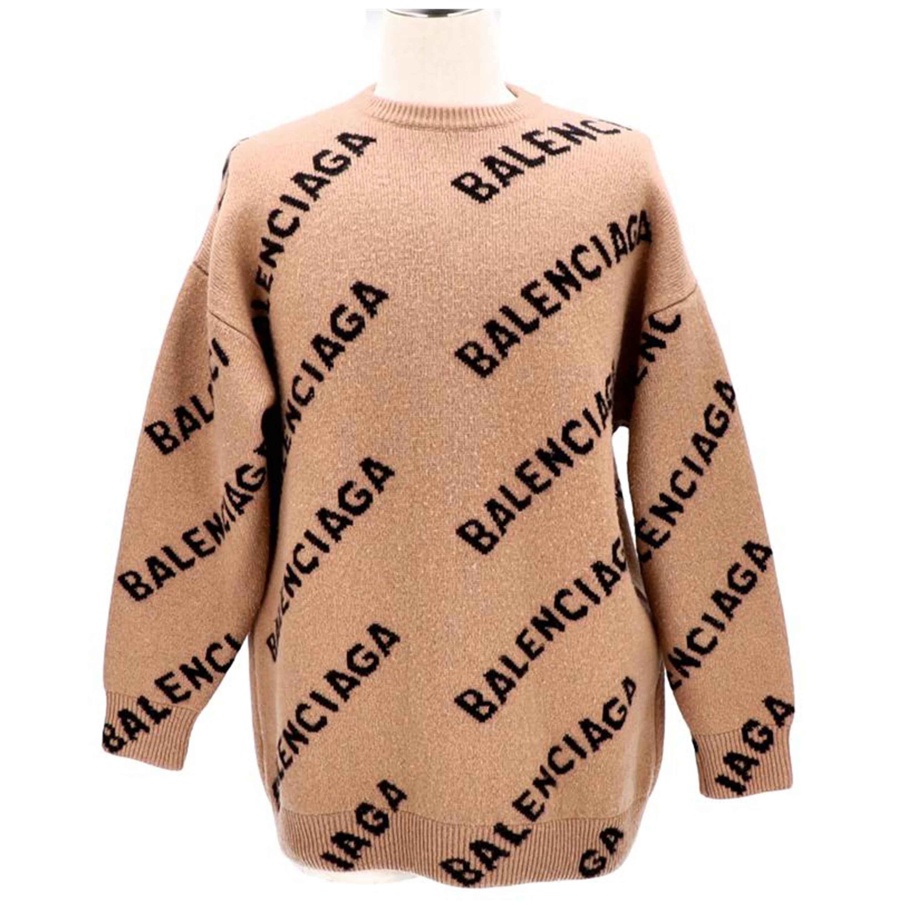 ＢＡＬＥＮＣＩＡＧＡ　 バレンシアガ/オールオーバーロゴクルーネックニット／メンズ／ＸＳ/620983//ABランク/75