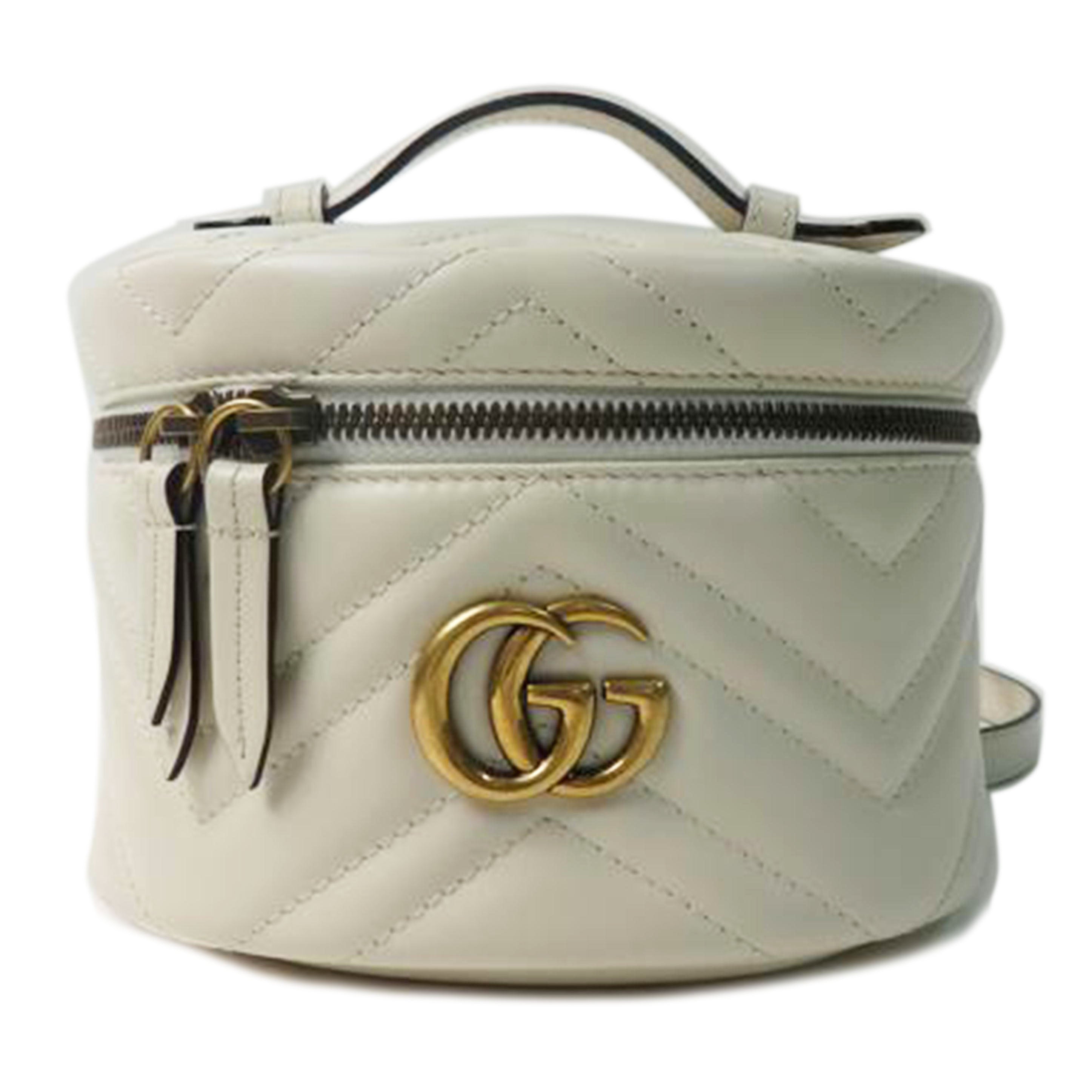 ＧＵＣＣＩ グッチ/ＧＧマーモントキルティングミニバックパック／白/598594//2149/Aランク/84