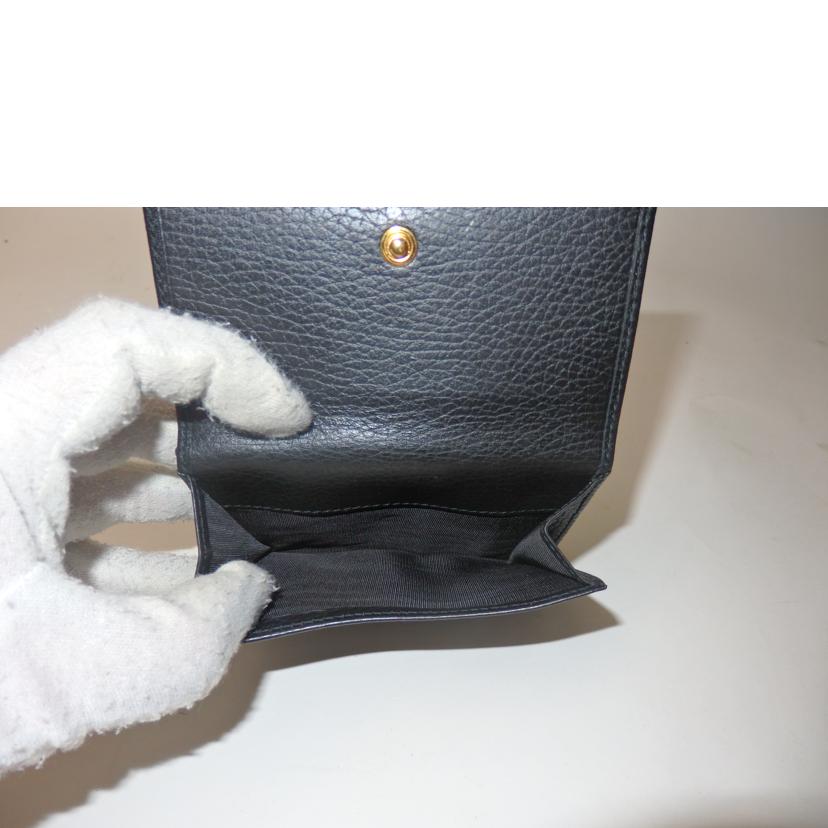 ＧＵＣＣＩ グッチ/　ＧＧマーモントＷホック財布／黒/456122//496334/Aランク/84