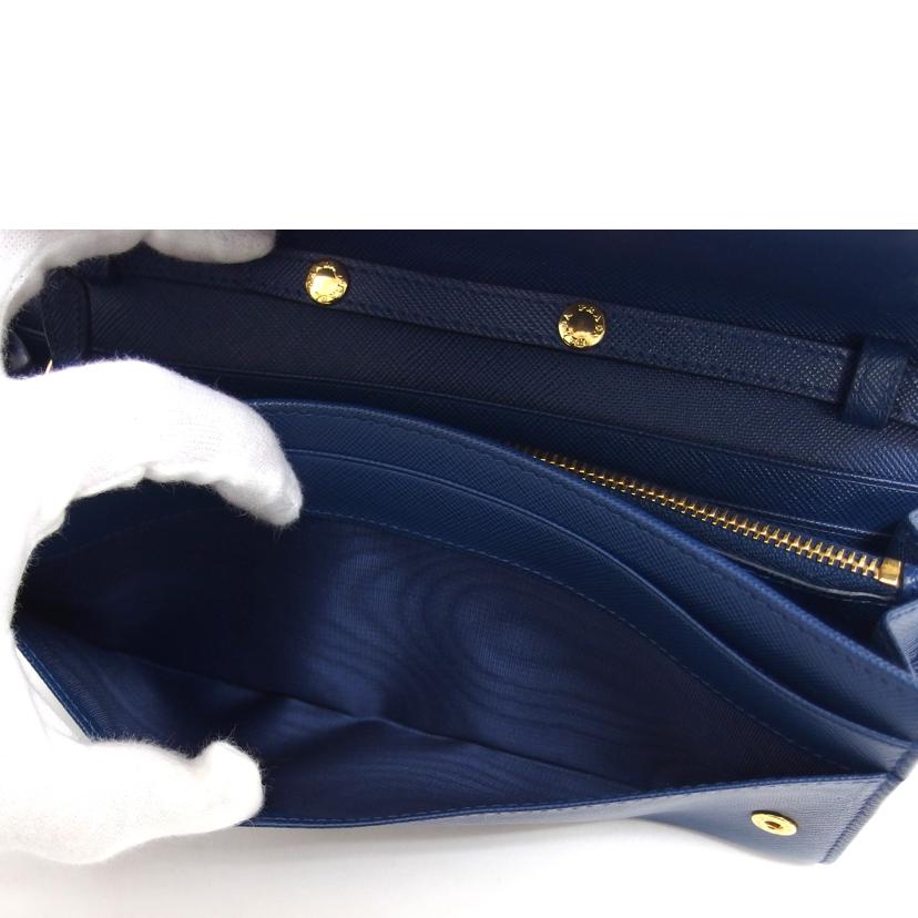 ＰＲＡＤＡ プラダ 長財布 レザーウォレット/サフィアーノ／チェーンウォレット／ブルー/1M1290//238/Aランク/04