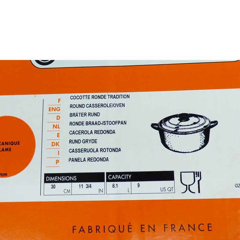 ＬＥ　ＣＲＥＵＳＥＴ ルクルーゼ/ＣＯＣＯＴＴＥ　ＲＯＮＤＥ　鍋　３０ｃｍ//ABランク/64