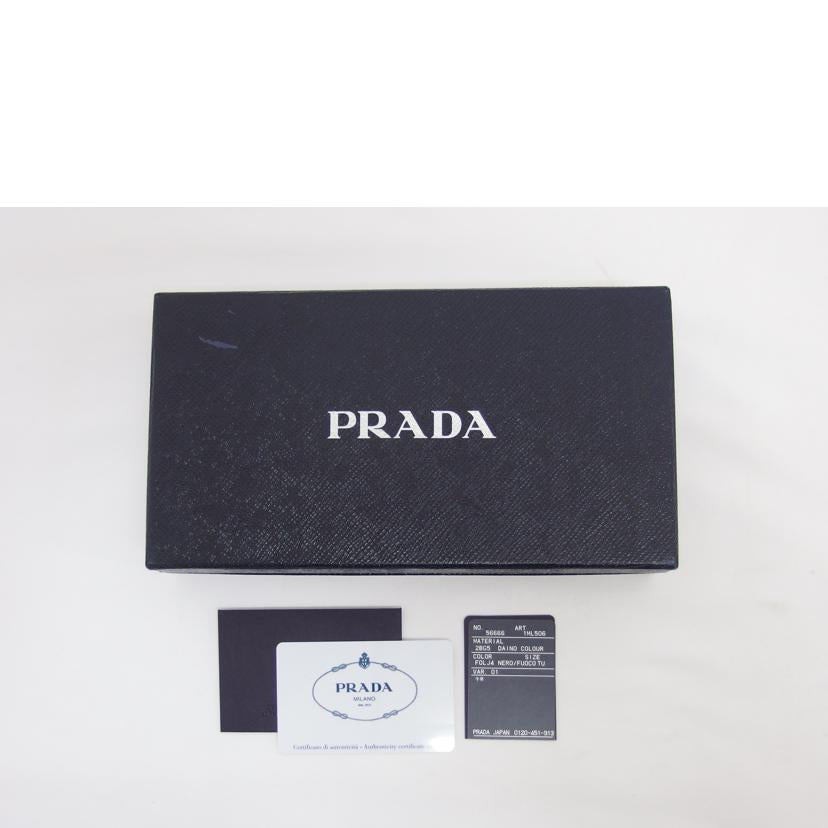 ＰＲＡＤＡ　 プラダ/ダイノカラー／ラウンドファスナー長財布／ブラック/1ML506//62B/ABランク/04