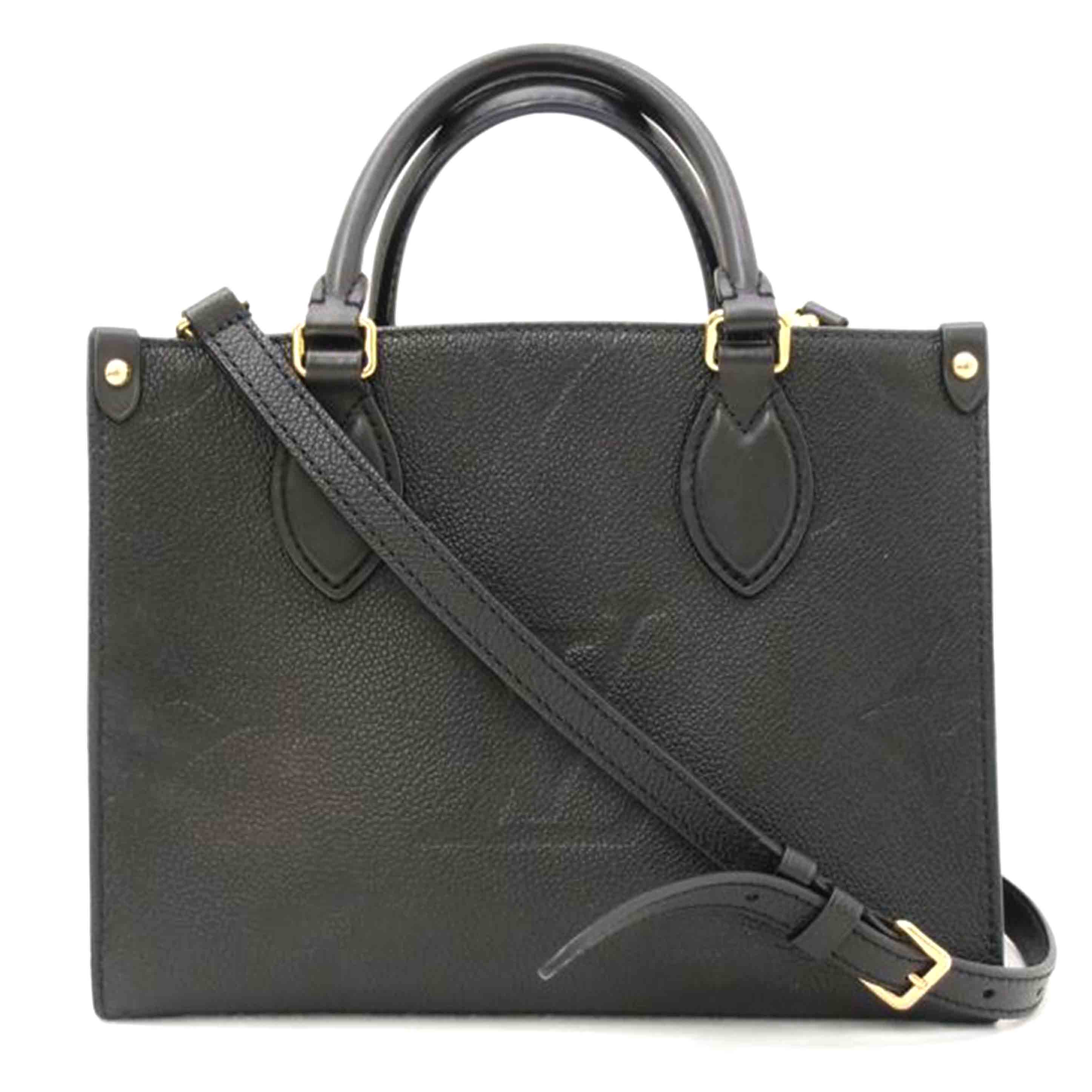 ＬＯＵＩＳ　ＶＵＩＴＴＯＮ ルイヴィトン　ビトン　レザー　ハンドバック　トートバック　ショルダーバッグ　2WAYバック　黒　斜め掛け　肩掛け　レディース　ゴールド金具/オンザゴーＰＭ／モノグラムアンプラント／ノワール/M45653//RFI****/ABランク/69