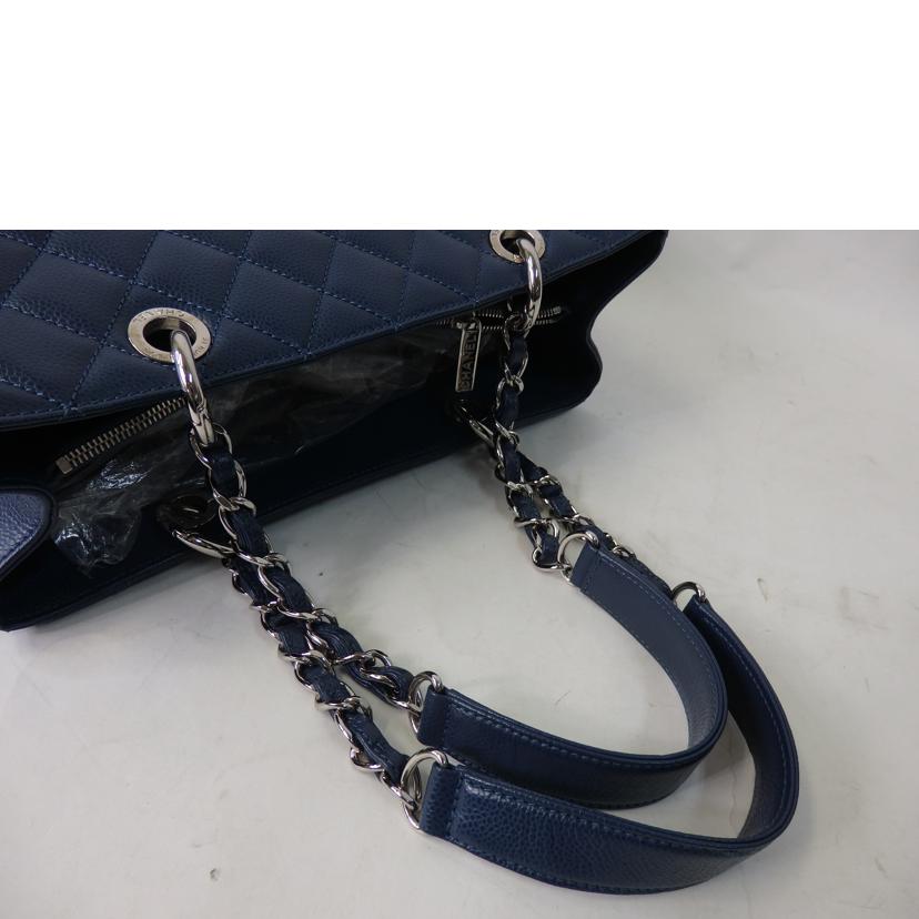 ＣＨＡＮＥＬ シャネル/ＧＳＴトート／ココマーク／キャビアスキン／青系／シルバー金具/A50995//173*****/Aランク/84