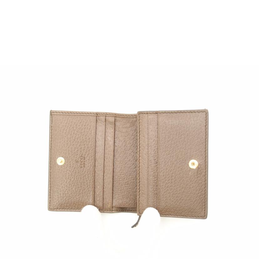 ＧＵＣＣＩ グッチ　GGスプリーム　二つ折り財布　レディース/オフィディア　コンパクト財布／ブラウン/523155//041*/Aランク/69