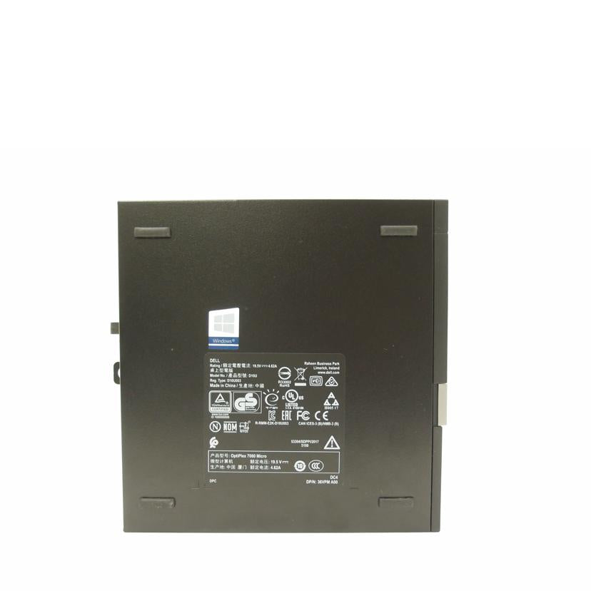 ＤＥＬＬ デル/Ｗｉｎ１１Ｐｒｏ／デスクトップＰＣ/OptiPlex 7060 Micro D10U003//2813DW2/Aランク/69