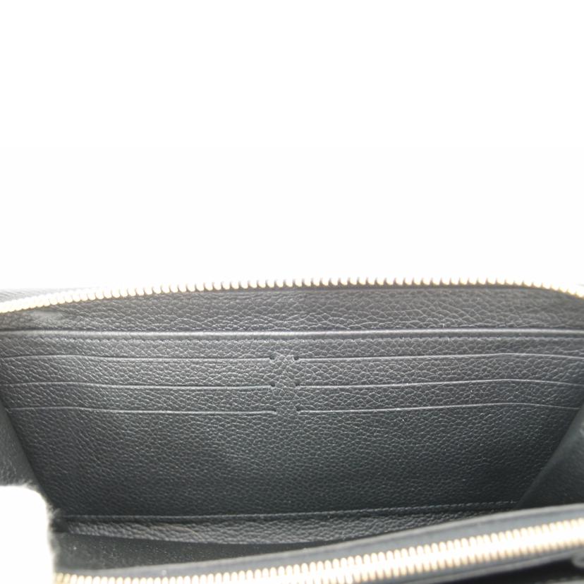ＬＯＵＩＳ　ＶＵＩＴＴＯＮ ルイヴィトン　ビトン　ラウンドファスナー長財布　黒　レザー　レディース/ジッピーウォレット／アンプラント／バイカラー/M80481//RFI****/Aランク/69