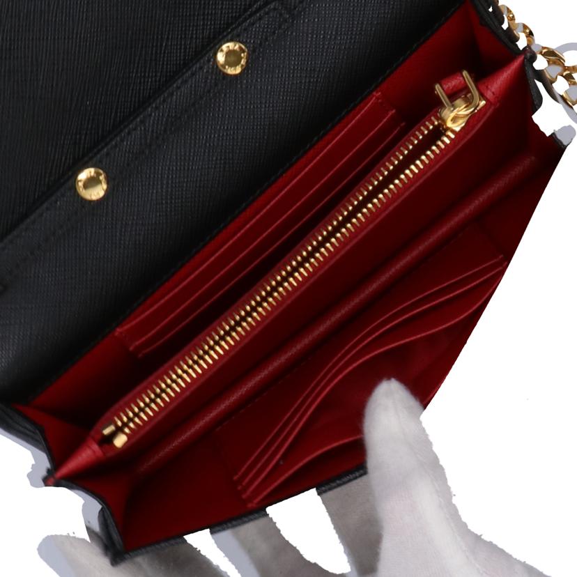 ＰＲＡＤＡ プラダ/チェーンウォレット／サフィアーノ／ネロ/1BP006//Aランク/75